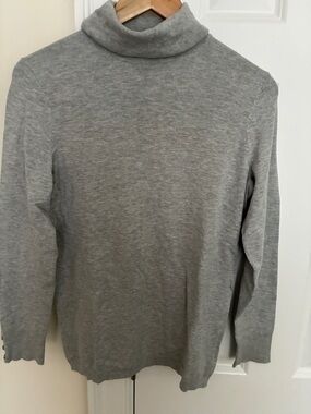 Talbots Light Gray Men's Turtleneck Sweater
